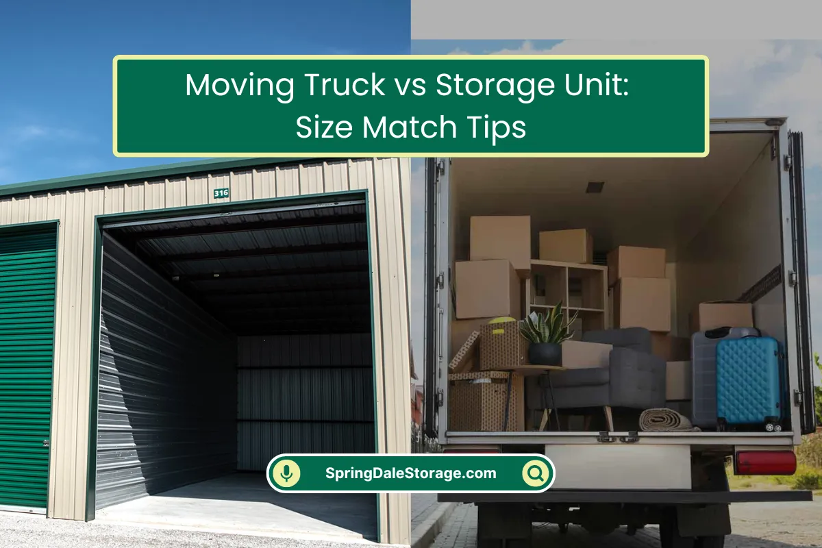 Moving Truck vs Storage Unit Size Tips Moving Truck vs Storage Unit Size Tips