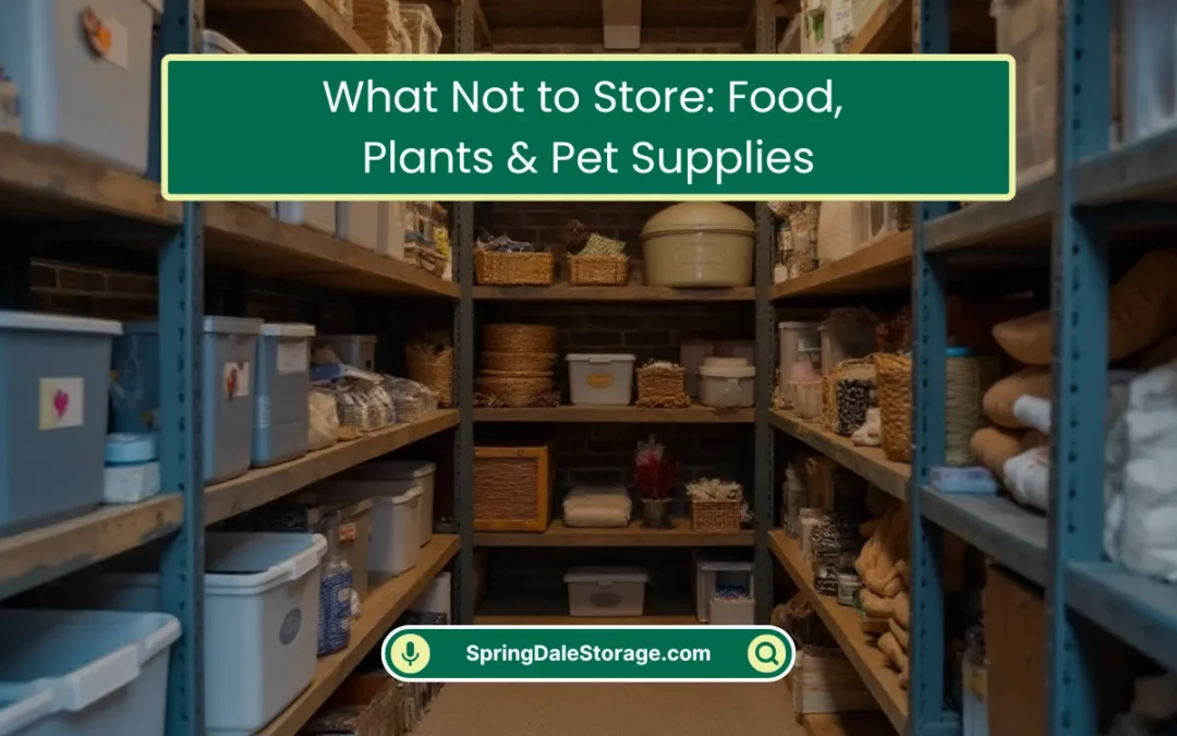 What Not to Store: Food, Plants & Pet Supplies (2025)