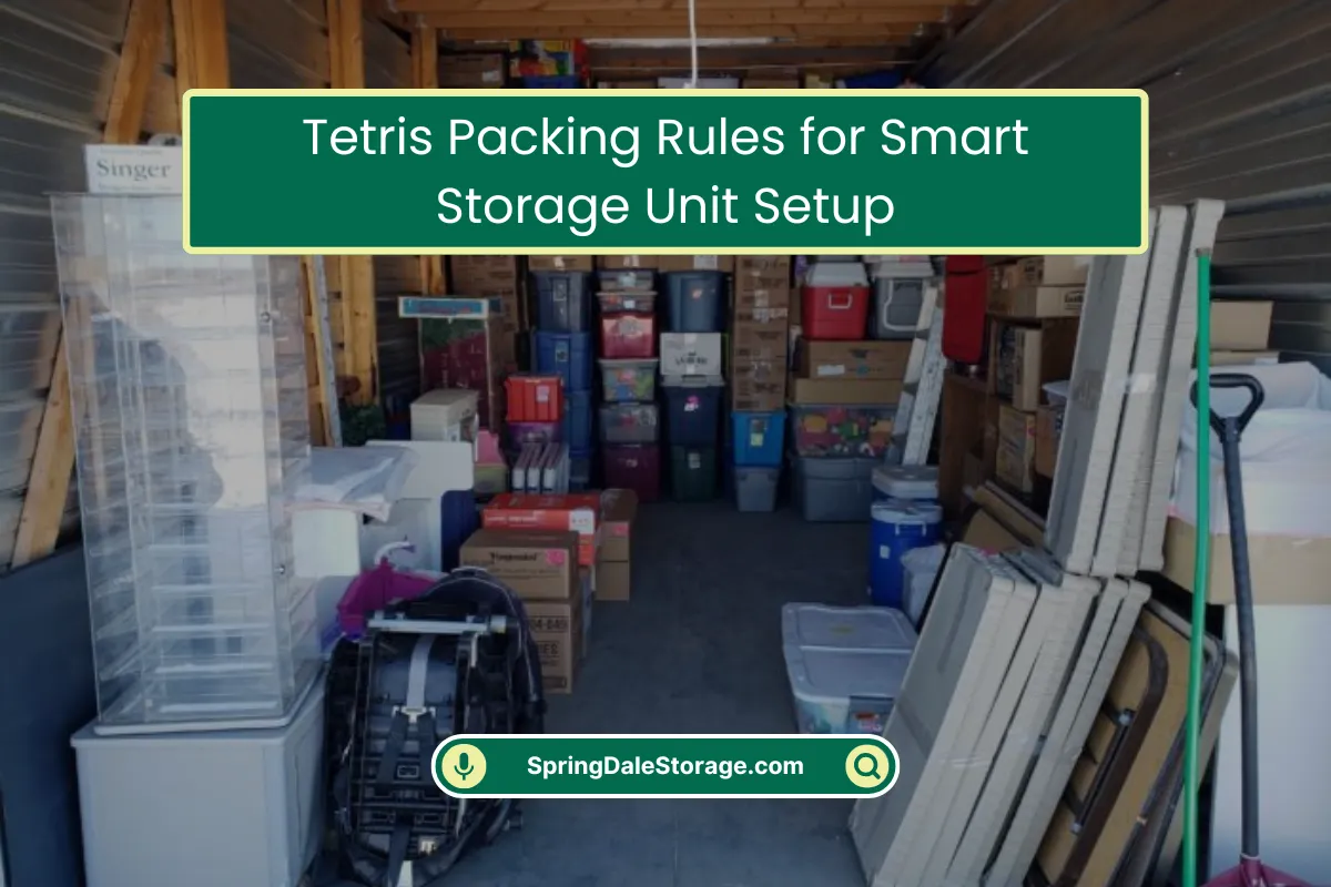 Tetris Packing Rules for Storage